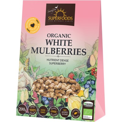 Soaring Free Superfoods Organic White Mulberries 