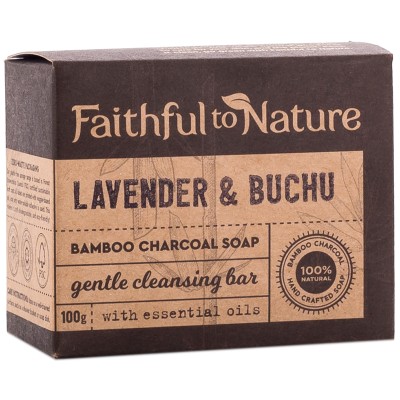 Faithful to Nature Bamboo Charcoal Soap - Lavender & Buchu