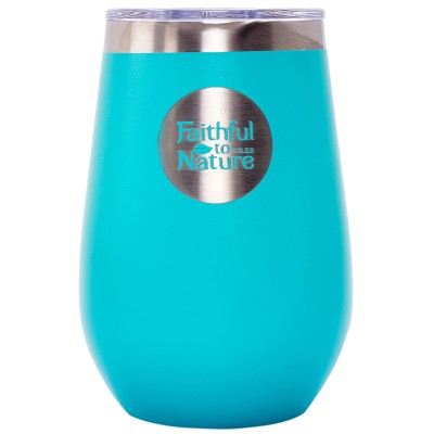Faithful To Nature Triple Insulated Reusable Coffee Cup - Aqua.