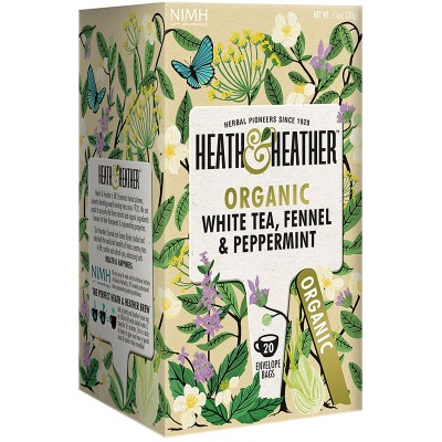 Heath & Heather Organic White Tea, Fennel & Peppermint