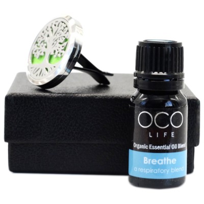 Organico by Oco Life Car Vent Diffuser with Breathe Oil Blend 