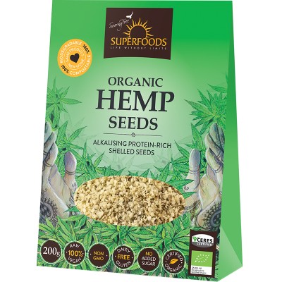 Soaring Free Superfoods Organic Shelled Hemp Seeds 