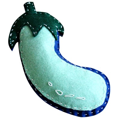 Krokenoster Eggplant Felt Toy