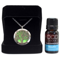 Organico by Oco Life Diffuser Pendant Tree of Life with Breathe Oil Blend 10ml