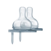 Pura Stainless Steel Natural Vent Nipple - Y-Cut, Pack of 2
