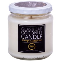 Soylites Coconut Candle - Clear Jar - Insect repellent blend